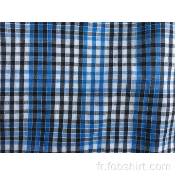 Chemise à deux poches poitrine Bule Color Plaid